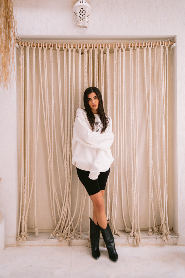 White Puff Crewneck