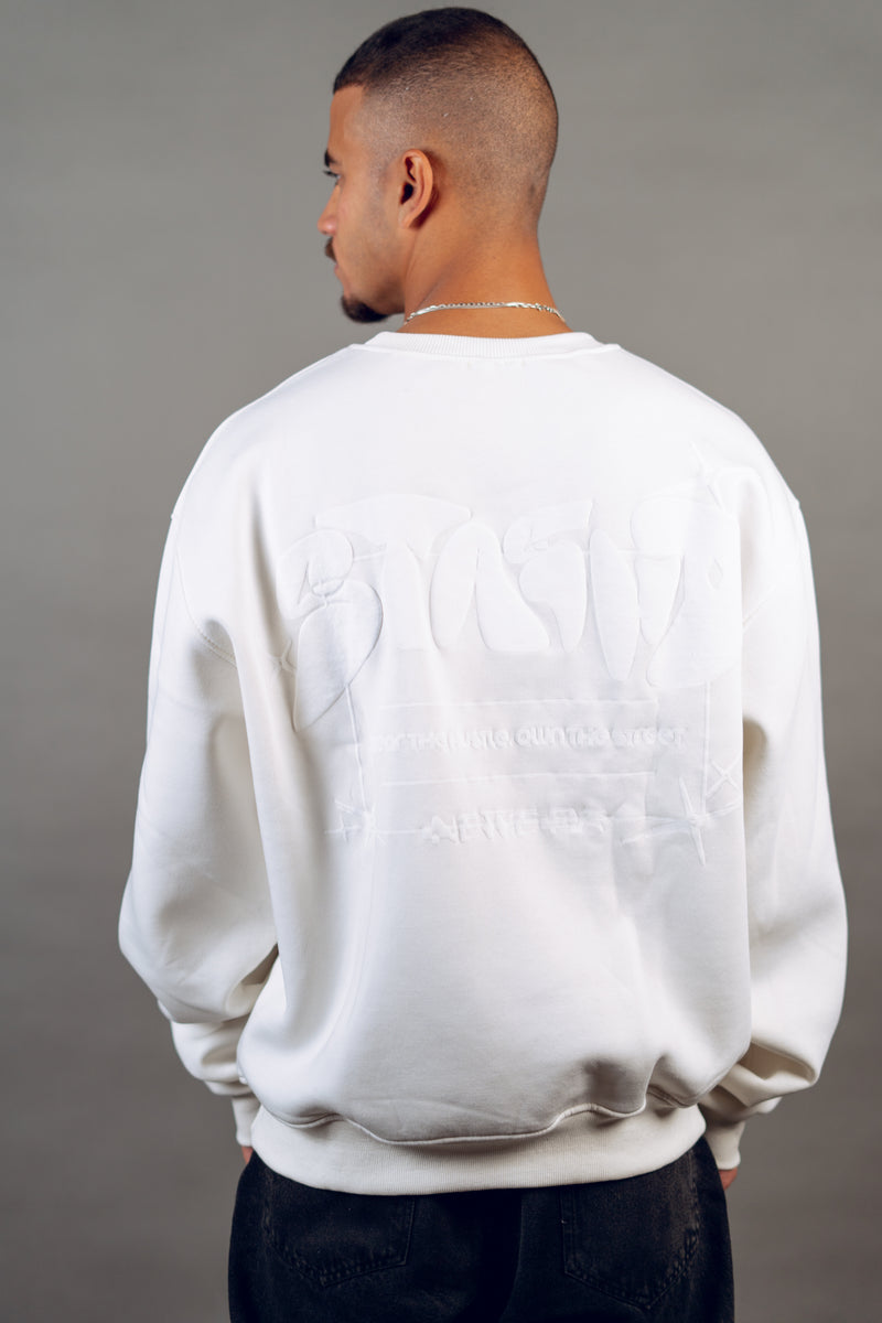 White Puff Crewneck